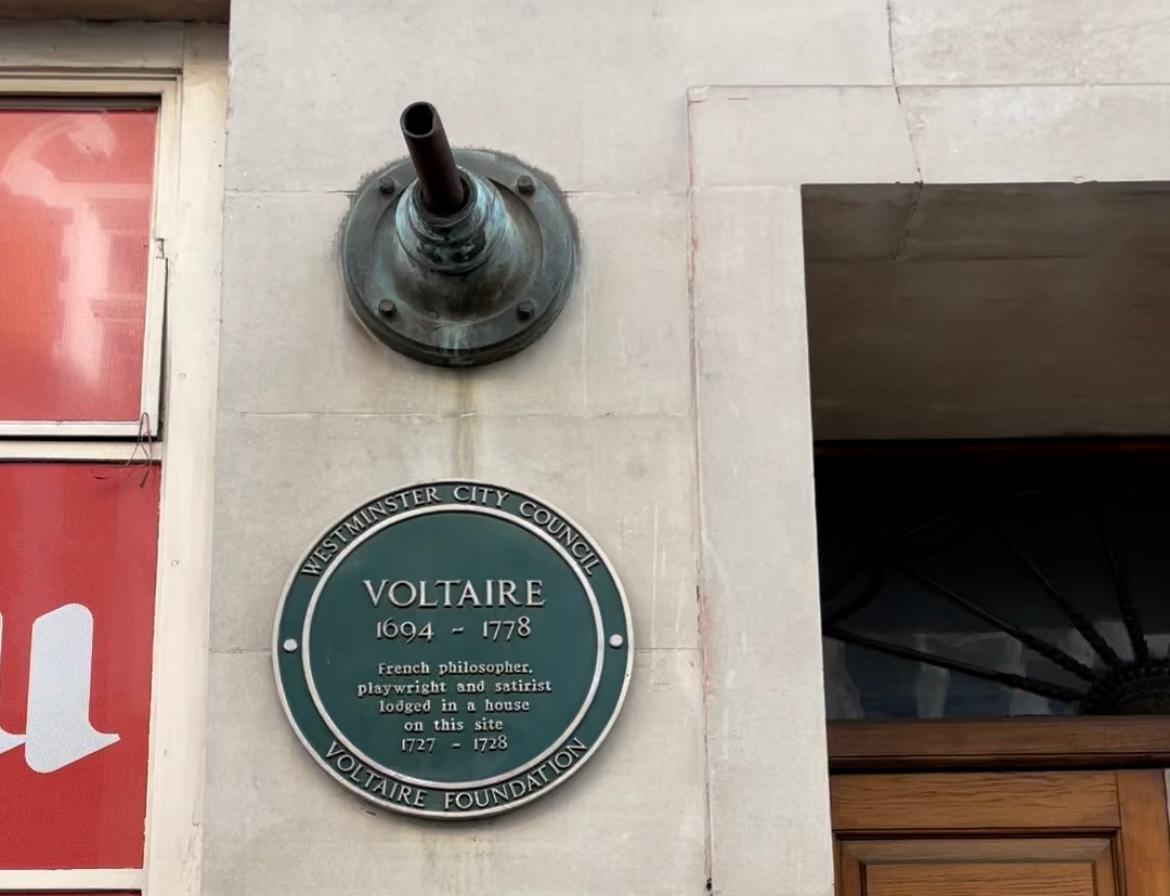 Voltaire Plaque Maiden Lane