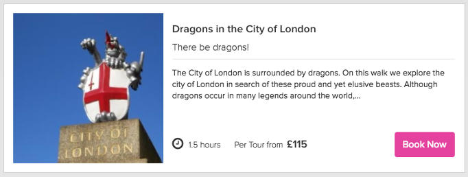 Book a private dragons in the City of London walking tour